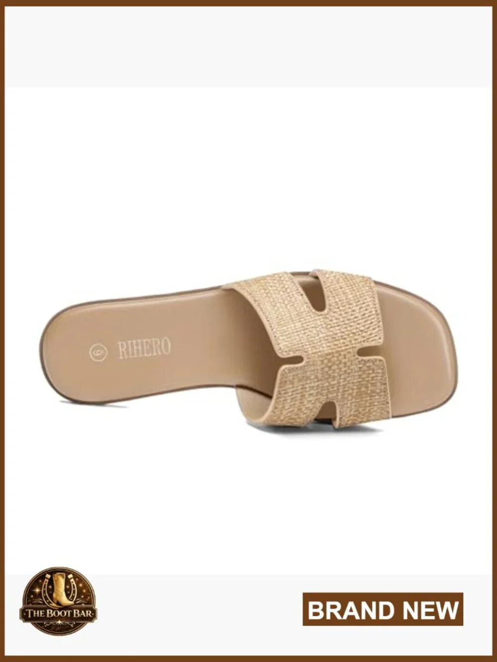 Women's Leather Slide Sandals Comfortable Slip On Flat Dressy - Picture 5 of 7